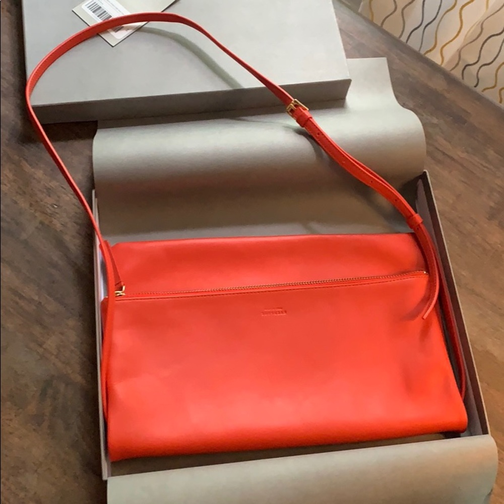 Everlane red Spanish leather foldover crossbody